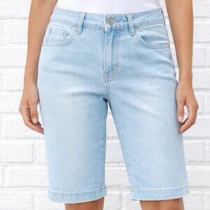 BANDOLINOBLU Light Wash Denim Bermuda Shorts 8